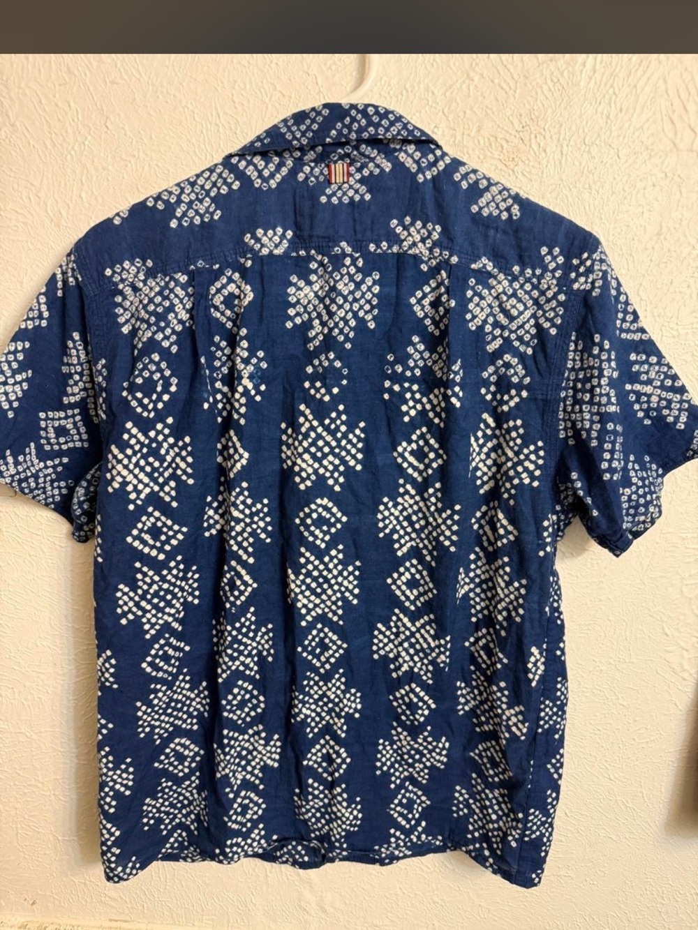 Kardo Chintan Bandhani Geo Dot Shirt - Indigo - Picture 5 of 5